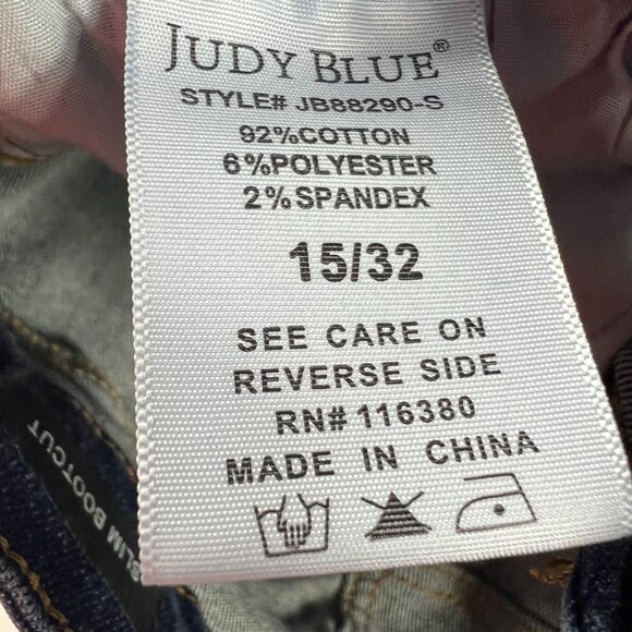 Judy Blue Jeans Women's 32x28* High Rise Slim Boot Cut Blue Stretch Denim Tag 32 - Picture 8 of 16